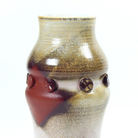 Image 1 of Mid Century Keramikvase mit glasierter Oberfläche, Tschechoslowakei 1960er Jahre