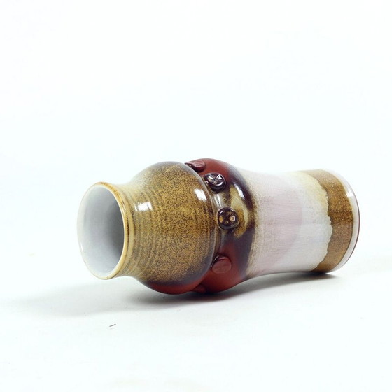 Image 1 of Mid Century Keramikvase mit glasierter Oberfläche, Tschechoslowakei 1960er Jahre
