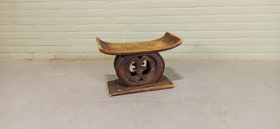 Image 1 of Vintage Ashanti Hocker, afrikanisch