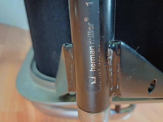 Image 1 of Aluminium Lounge Chair Herman Miller, Schwarzer Stoff