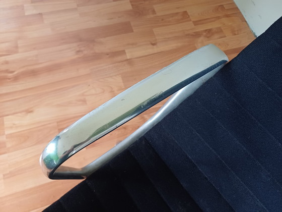 Image 1 of Aluminium Lounge Chair Herman Miller, Schwarzer Stoff