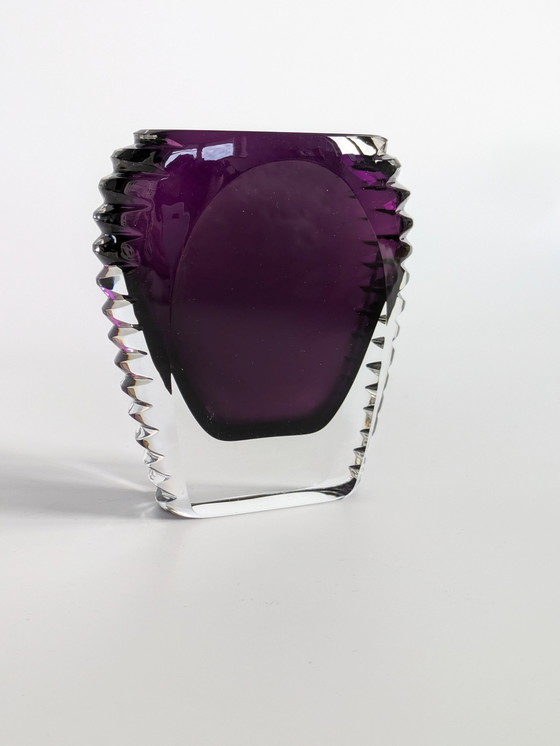 Image 1 of Kristallvase Amethyst | Beyer & Co Deutschland | 1970'S