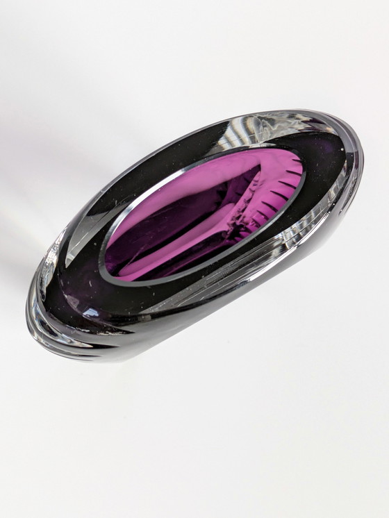 Image 1 of Kristallvase Amethyst | Beyer & Co Deutschland | 1970'S