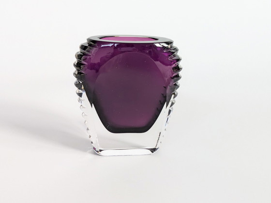 Image 1 of Kristallvase Amethyst | Beyer & Co Deutschland | 1970'S