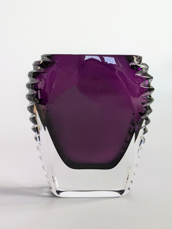 Image 1 of Kristallvase Amethyst | Beyer & Co Deutschland | 1970'S