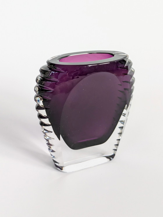 Image 1 of Kristallvase Amethyst | Beyer & Co Deutschland | 1970'S