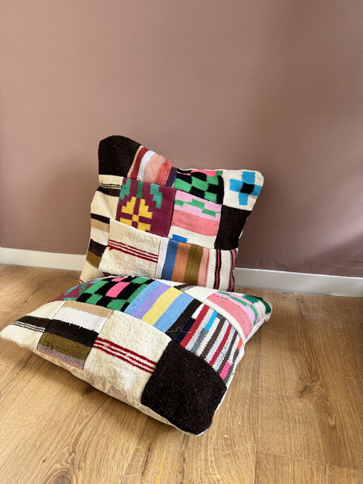 2x Berber Dekorative Kissen Handgefertigt
