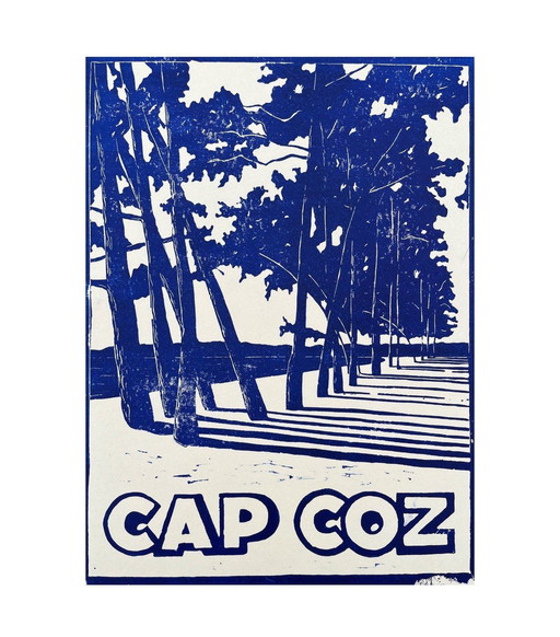 Linolschnitt Auf getöntem Papier 250g, Format 40x30cm