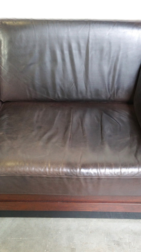 Image 1 of Schuitema Art Deco Leder 2,5-Sitzer Design Sofa, Modell Baldwin