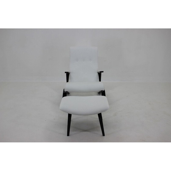 Image 1 of Vintage Grasshopper Sessel und Fußstütze von Eero Saarinen für Knoll, 1950er Jahre