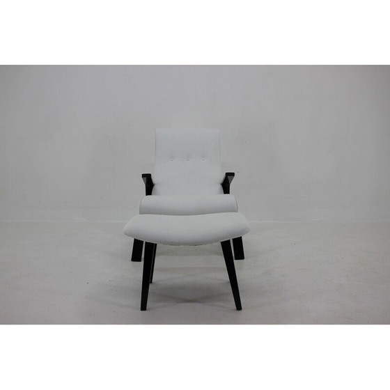 Image 1 of Vintage Grasshopper Sessel und Fußstütze von Eero Saarinen für Knoll, 1950er Jahre