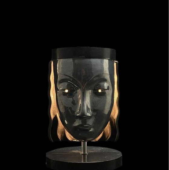 Image 1 of Nachtlicht Lampe Im Art Deco Stil Sarsaparilla 1975