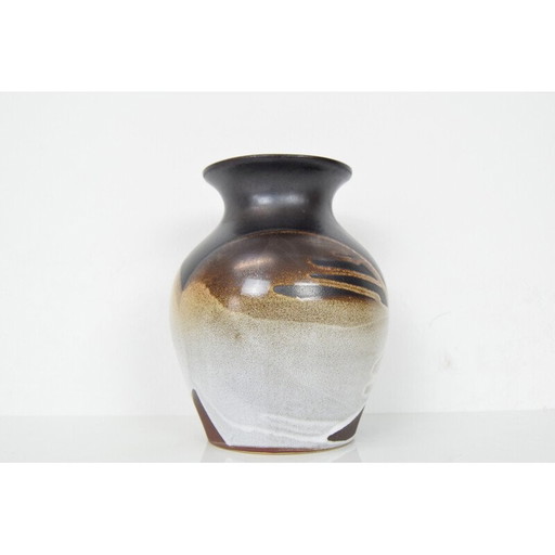Dekorative Keramikvase aus der Mitte des Jahrhunderts, Tschechoslowakei 1960er Jahre