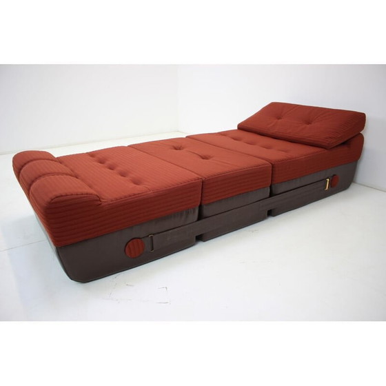 Image 1 of Mid Century Klappsessel und Fußstütze, Tschechoslowakei 1970er Jahre