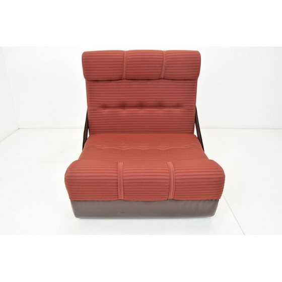 Image 1 of Mid Century Klappsessel und Fußstütze, Tschechoslowakei 1970er Jahre