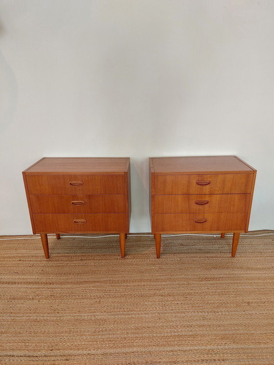 Image 1 of 2x Dänisches Design Kommode 1960er Jahre - Svensk Møbelindustri