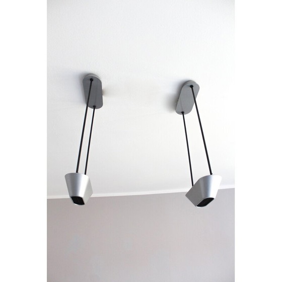 Image 1 of Paar Vintage-Pendelleuchten Sidone von De Pas, D'urbino und Lomazzi für Artemide, Italien 1980er Jahre