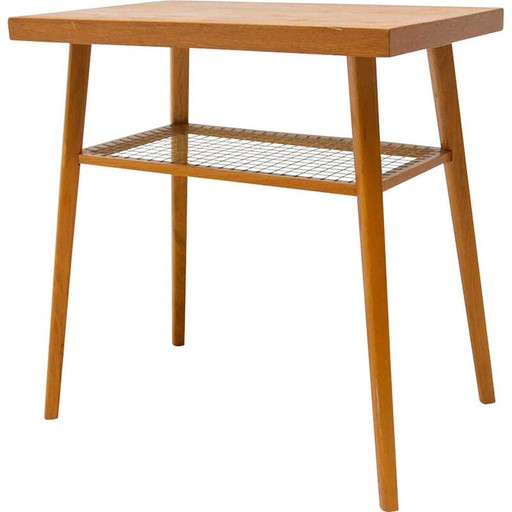 Alter Beistelltisch aus Eichenholz für Dřevopodnik Holešov, Tschechoslowakei 1960er Jahre