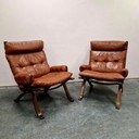 1960er Set aus 2 norwegischen Lounge-Sesseln