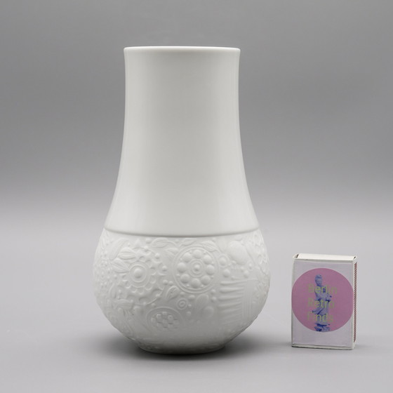 Image 1 of Rosenthal Vase Duo Björn Wiinblad Biskuitporzellan Matt & Glänzend Relief MCM WGP