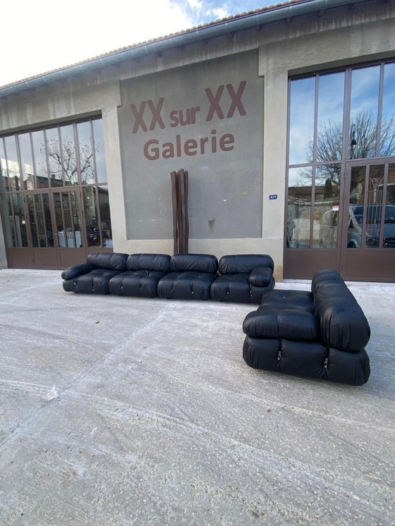 Image 1 of Mario Bellini - Camaleonda Sofa - 1972 Schwarzes genarbtes Leder