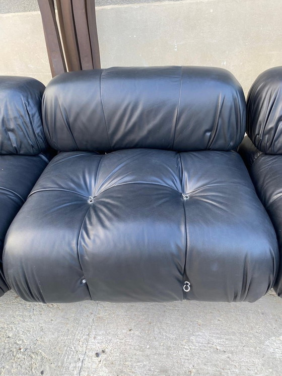 Image 1 of Mario Bellini - Camaleonda Sofa - 1972 Schwarzes genarbtes Leder