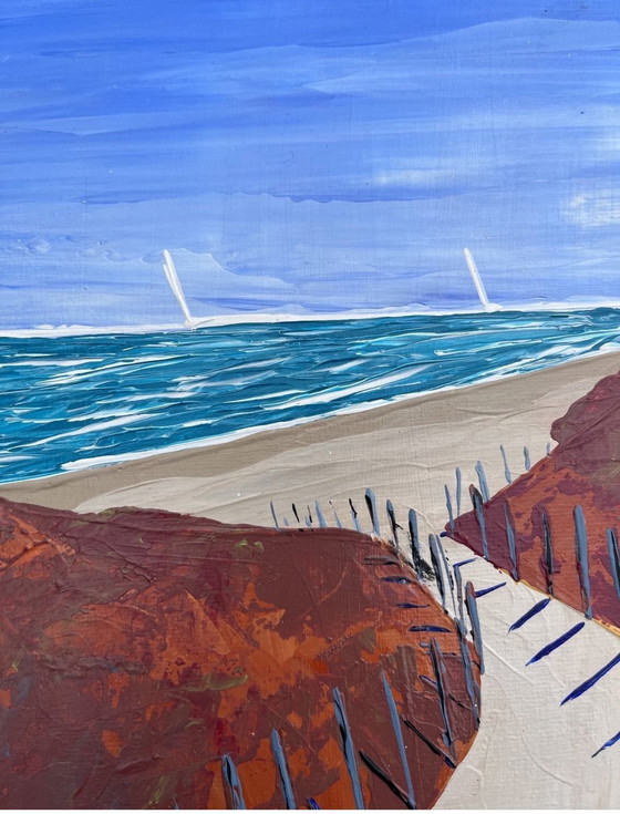 Image 1 of Acryl Mit Messer Auf Bespanntem Keilrahmen, Format 40x30cm