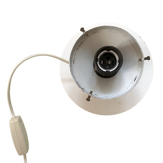 Image 1 of Weiße, kugelförmige Space Age Tischlampe, Polen 1980er Jahre.