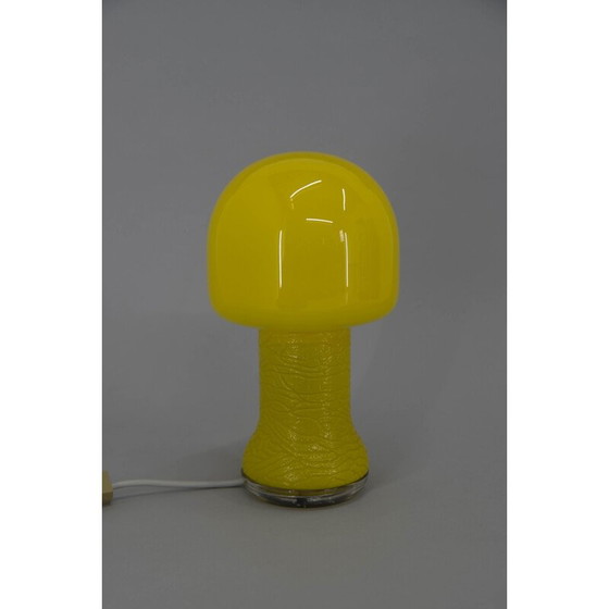 Image 1 of Mid-Century Tischlampe aus gelbem Glas, Deutschland 1970er