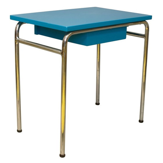 Image 1 of Modernistischer rohrförmiger Beistelltisch im Vintage-Stil, 1930