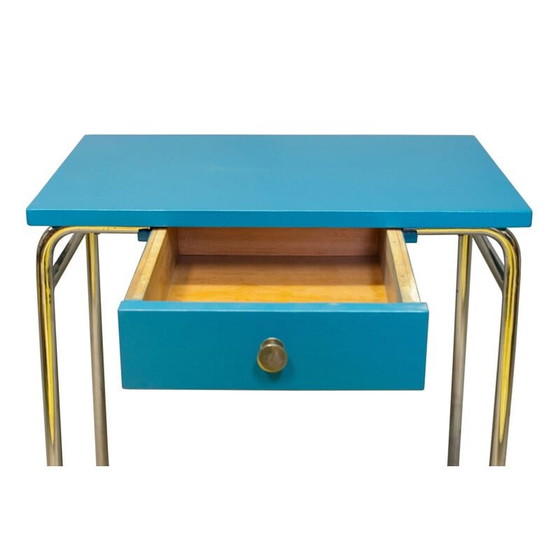 Image 1 of Modernistischer rohrförmiger Beistelltisch im Vintage-Stil, 1930