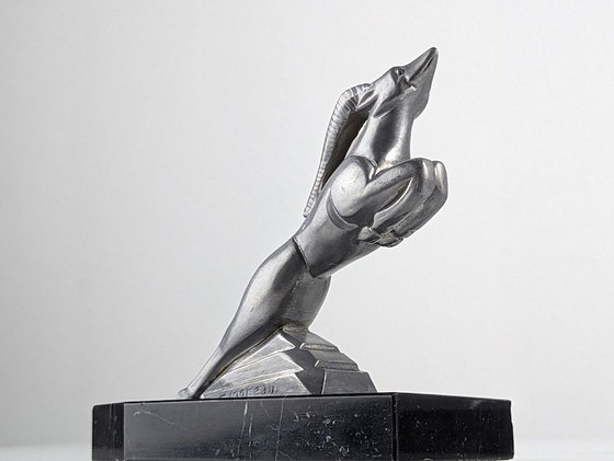 Image 1 of Original antike Art Deco ''Gazelle" Buchstützen von H. Moreau