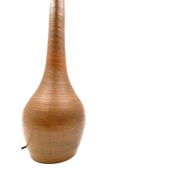 Image 1 of Mid Century Steingut Tischlampe, Frankreich 1950er Jahre