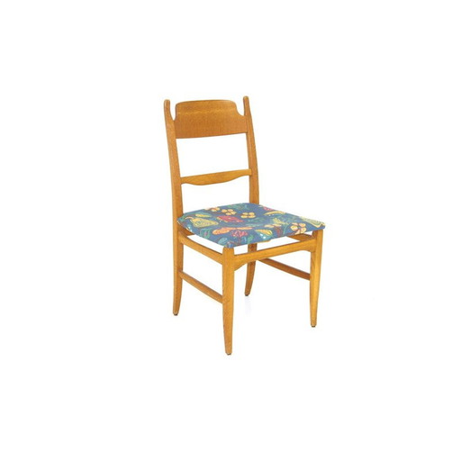 Vintage-Stuhl aus Eichenholz und Stoff von Carl Malmsten, 1970