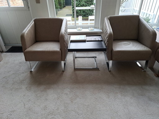 Designer-Ledersessel, Marke William Schillig.