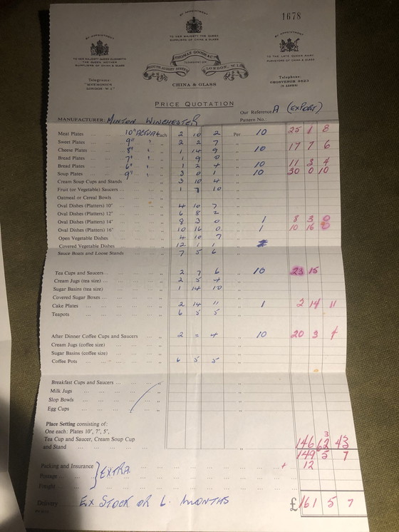 Image 1 of 12-teiliges Service aus Minton Bone China.