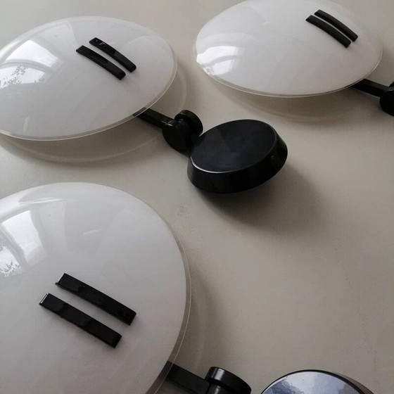 Image 1 of Satz von 3 Vintage-Wandleuchtern von Bruno Gecchelin für Oluce 1980er