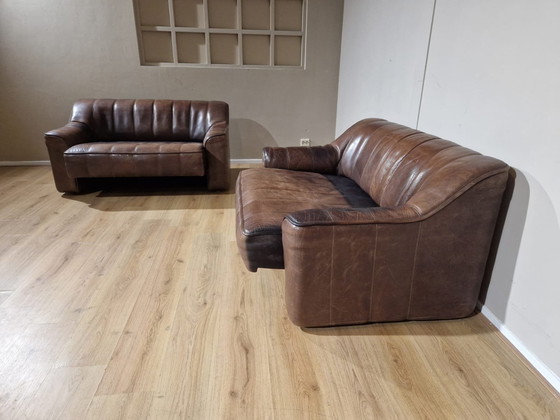Image 1 of 2X De Sede Ds 44 Sofas - Vintage - Braun - Leder - Design