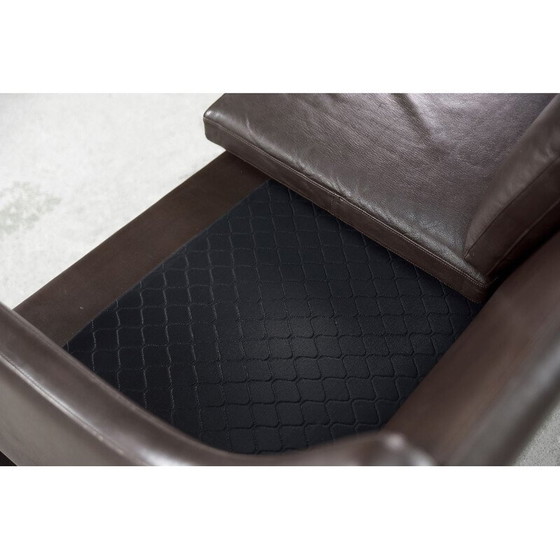 Image 1 of Dänisches 3-Sitzer-Sofa aus schokoladenfarbenem Leder, Mid Century, 1960er Jahre