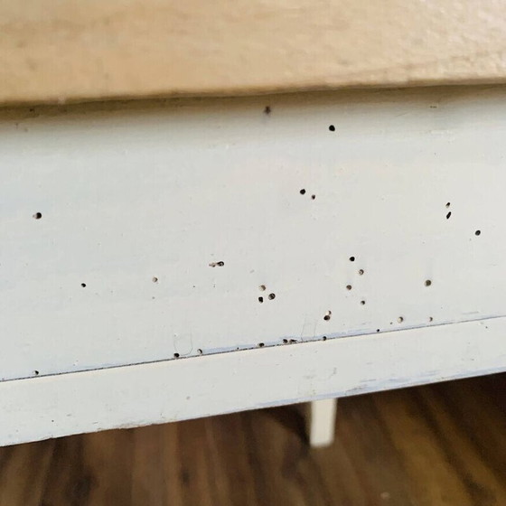 Image 1 of Vintage Bauernhoftisch aus Rohholz mit Schublade