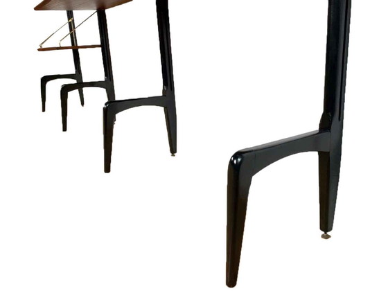 Image 1 of Vintage Louis van Teeffelen Wandsystem für Wébé mit zwei Schreibtischregalen