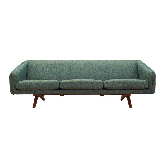 Image 1 of Grünes Melange Sofa, Dänisches Design, 1960er Jahre, Hersteller: A. Mikael Laursen, Designer: Illum Wikkelsø