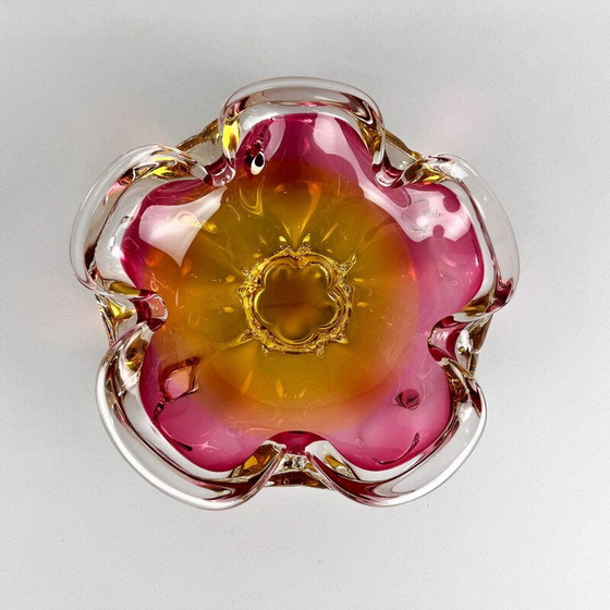 Image 1 of Vintage-Schale aus Kunstglas von Josef Hospodka für Chribska Glassworks, 1960er Jahre