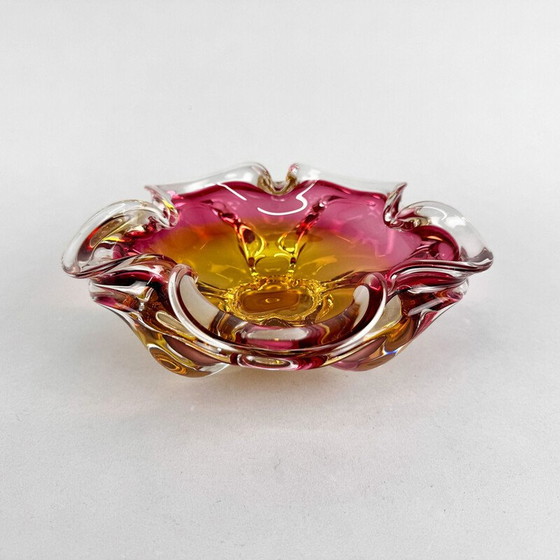 Image 1 of Vintage-Schale aus Kunstglas von Josef Hospodka für Chribska Glassworks, 1960er Jahre