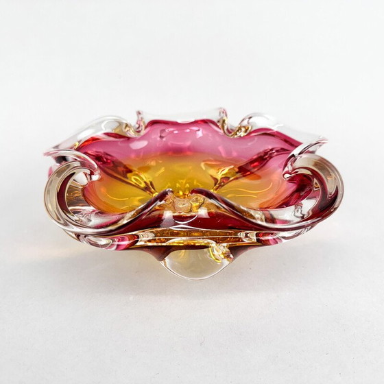 Image 1 of Vintage-Schale aus Kunstglas von Josef Hospodka für Chribska Glassworks, 1960er Jahre