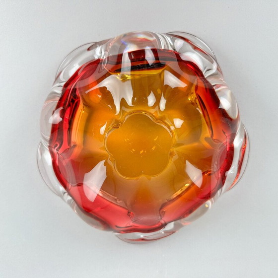 Image 1 of Vintage-Schale aus Kunstglas von Josef Hospodka für Chribska Glassworks, 1960er Jahre