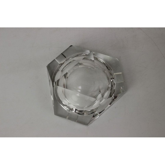 Image 1 of Vintage Aschenbecher aus Kristallglas von Bohemia Glass, Tschechoslowakei 1970