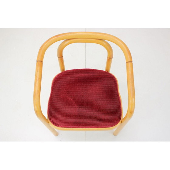 Image 1 of Mid Century Sessel aus Holz und Stoff von Ton, Tschechoslowakei 1992