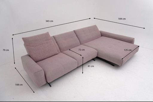 Rolf Benz 50 Ecksofa Eckcouch Sofa Couch Stoff Grau