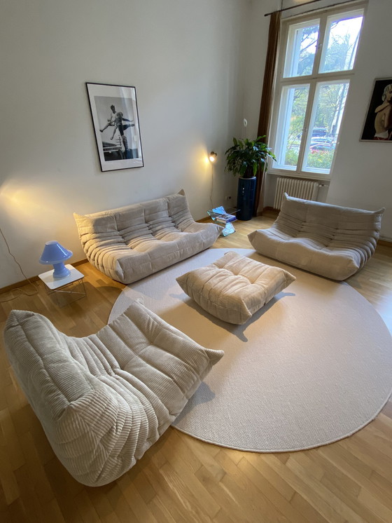 Ligne Roset Togo Sofa Set 4 teilig Cord Rib Beige 8 500 Whoppah